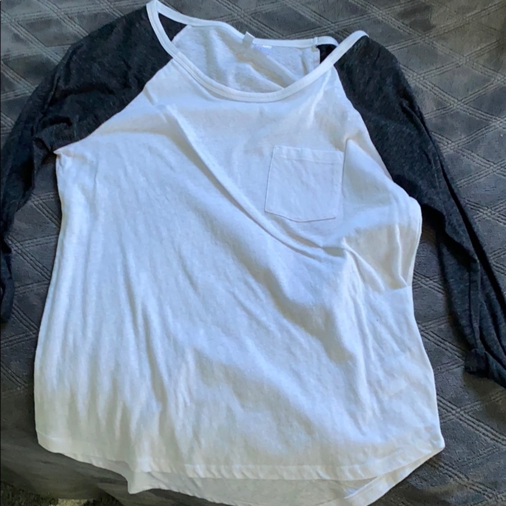 Grey and white t-shirt